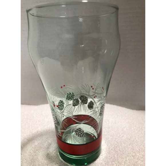 Coca Cola Retro Christmas 16 ounce Glasses-2 - Picture 3 of 11